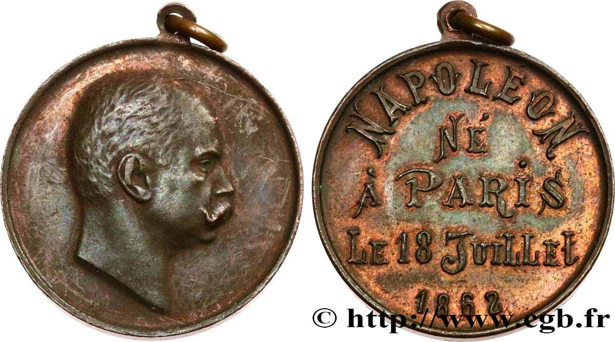 TERZA REPUBBLICA FRANCESE Médaille, Victor Napoléon  BB/q.SPL