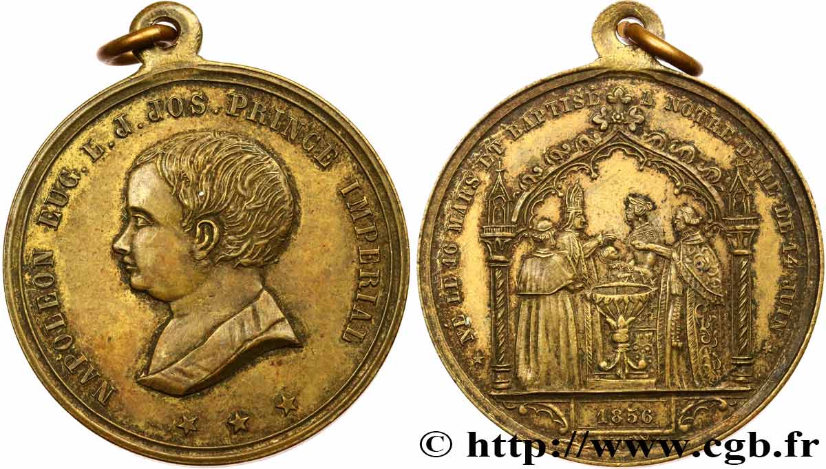 SECOND EMPIRE Médaille, Baptême du Prince impérial TTB