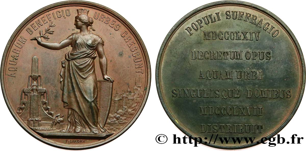 SWITZERLAND Médaille, Fontaines publiques AU