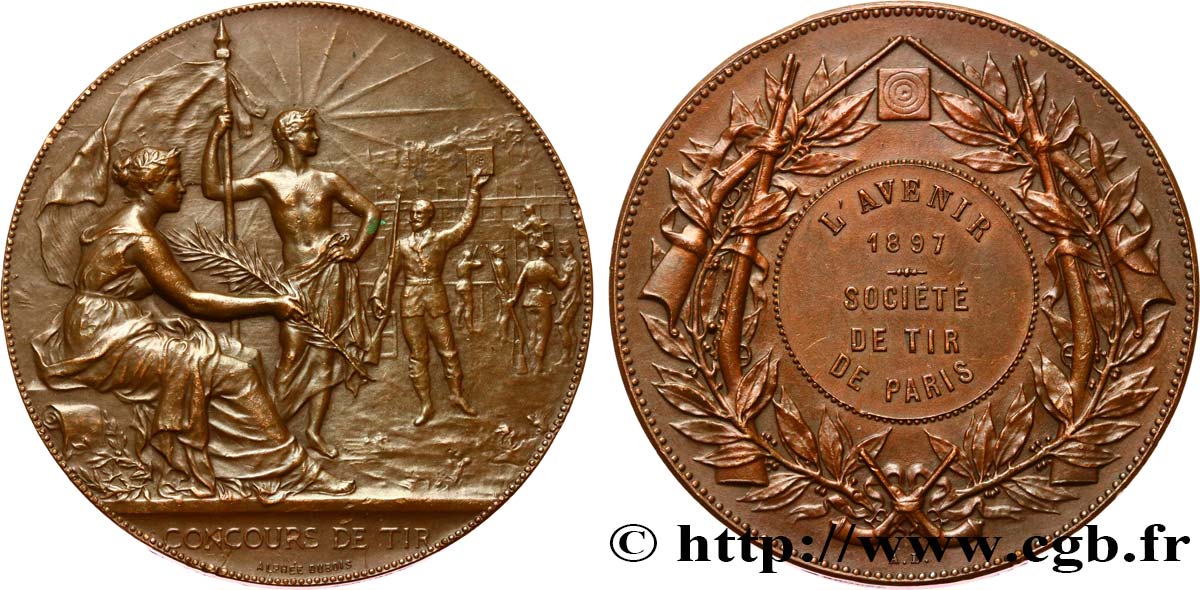 SHOOTING AND ARQUEBUSE Médaille, Concours de tir AU