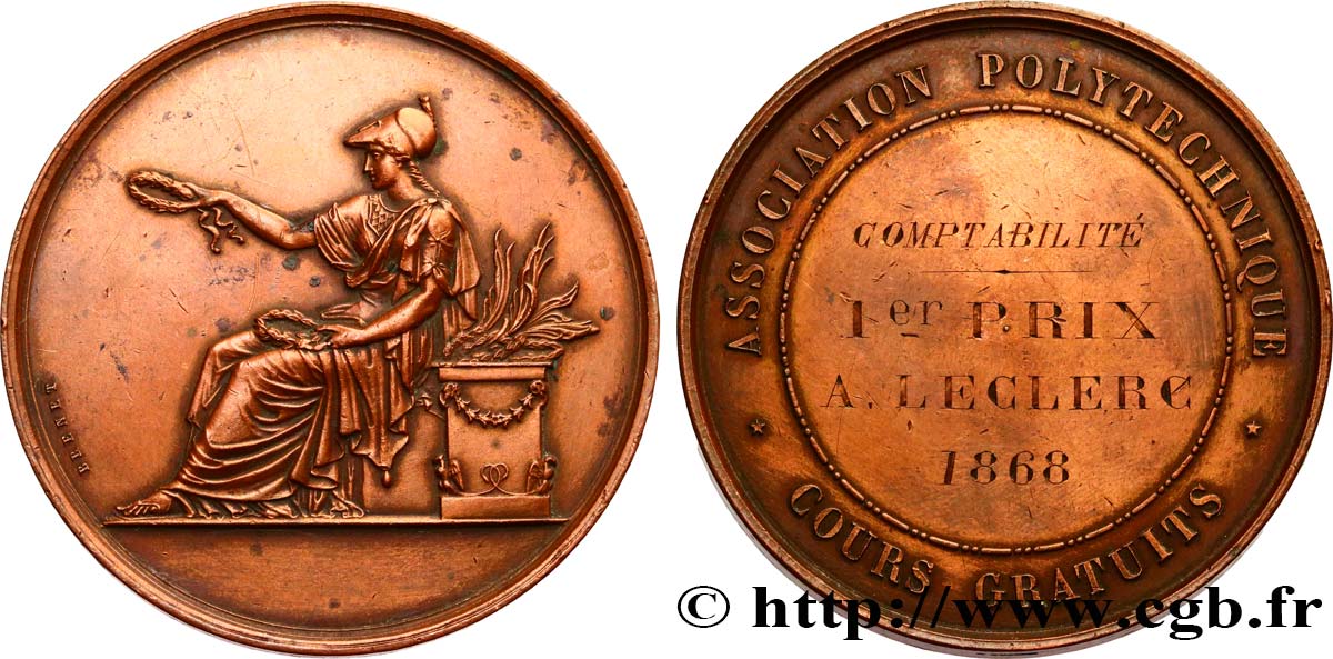 DRITTE FRANZOSISCHE REPUBLIK Médaille de récompense, Association Polytechnique SS
