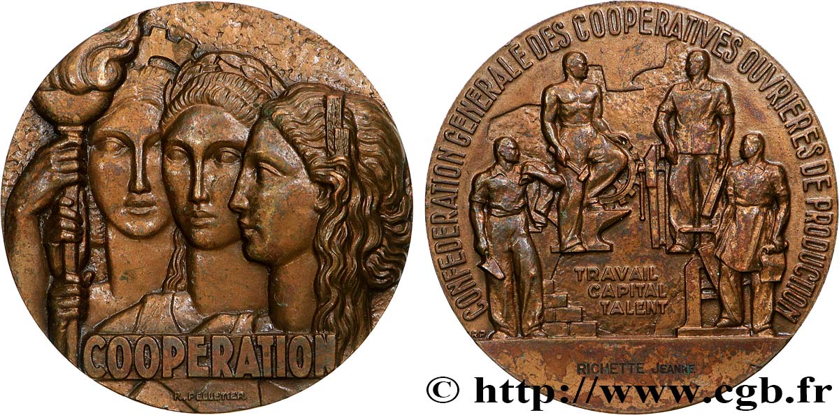 COOPERATIVES Médaille, Cooperation TTB+