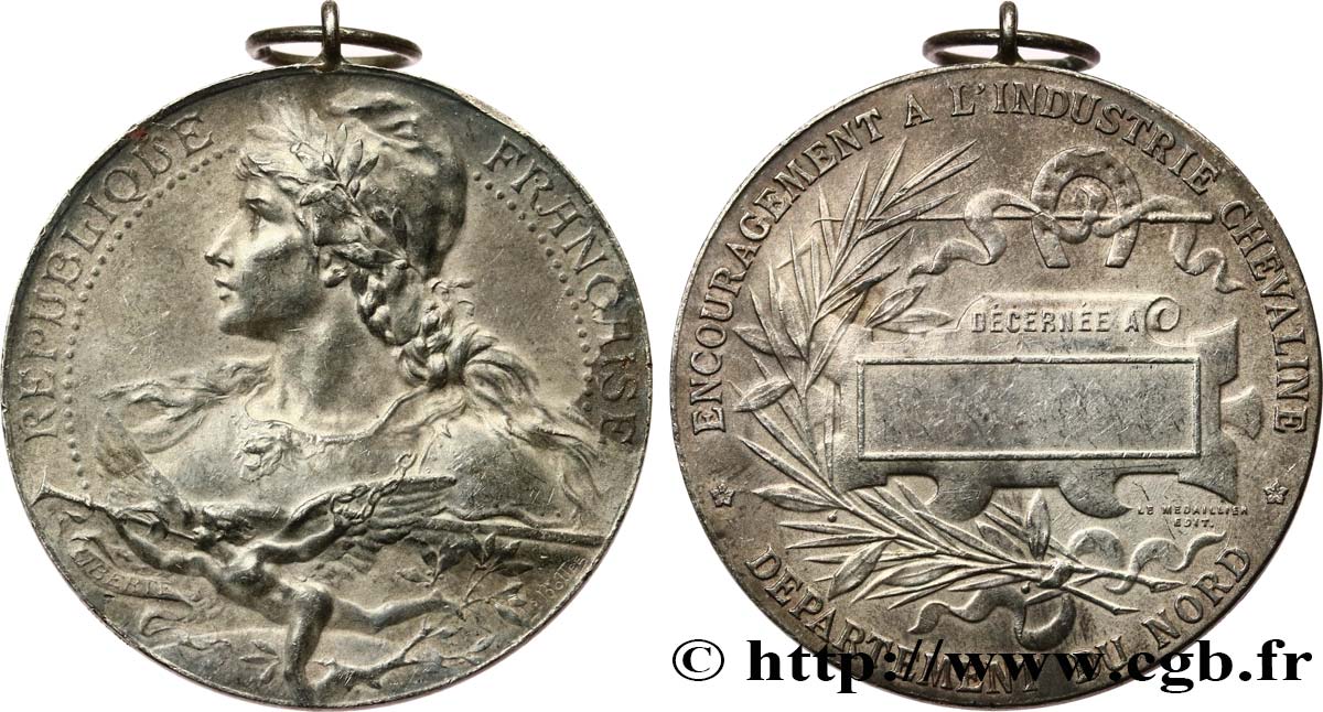 DRITTE FRANZOSISCHE REPUBLIK Médaille, Encouragement à l’industrie chevaline SS