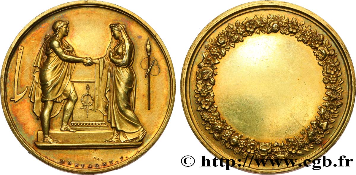 LOVE AND MARRIAGE Médaille de mariage, Couple antique AU