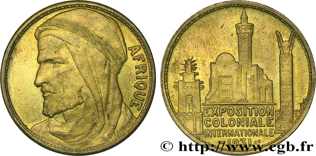 III REPUBLIC Médaille, Exposition Coloniale Internationale - Afrique AU