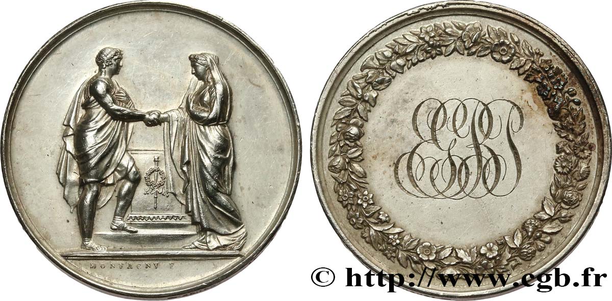 AMOUR ET MARIAGE Médaille de mariage, Couple antique AU