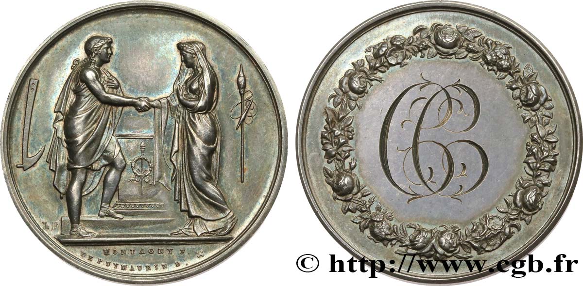 AMOUR ET MARIAGE Médaille de mariage, Couple antique AU