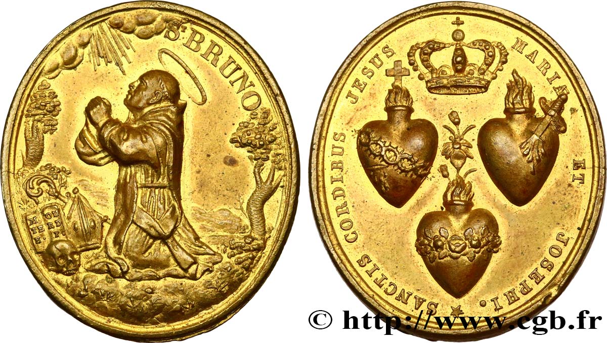 MÉDAILLES RELIGIEUSES Médaille, Saint Bruno fVZ