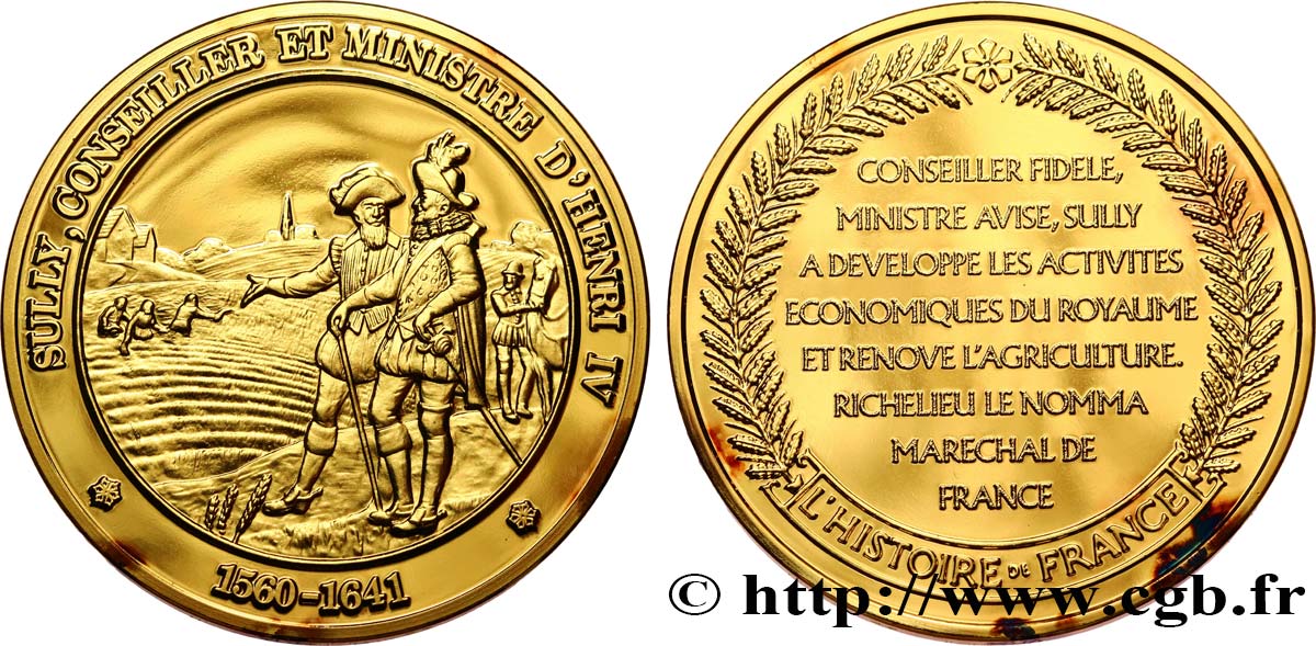 HISTOIRE DE FRANCE Médaille, Sully, conseiller et ministre d’Henri IV SC