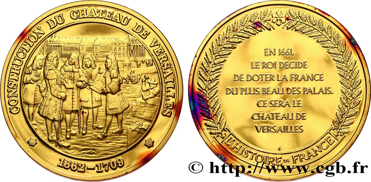HISTOIRE DE FRANCE Médaille, Construction du château de Versailles SPL
