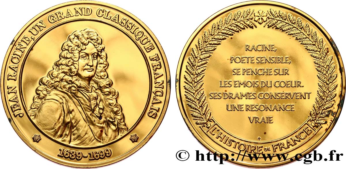 HISTOIRE DE FRANCE Médaille, Jean Racine EBC