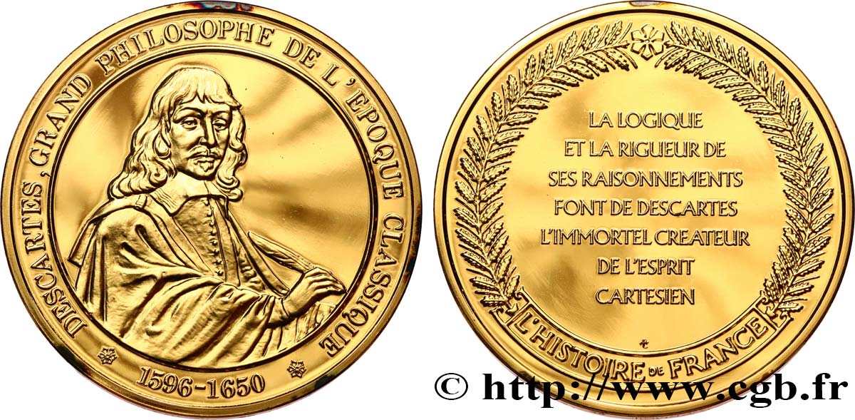 HISTOIRE DE FRANCE Médaille, Descartes MS