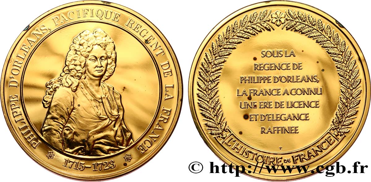 HISTOIRE DE FRANCE Médaille, Philippe d’Orléans MS