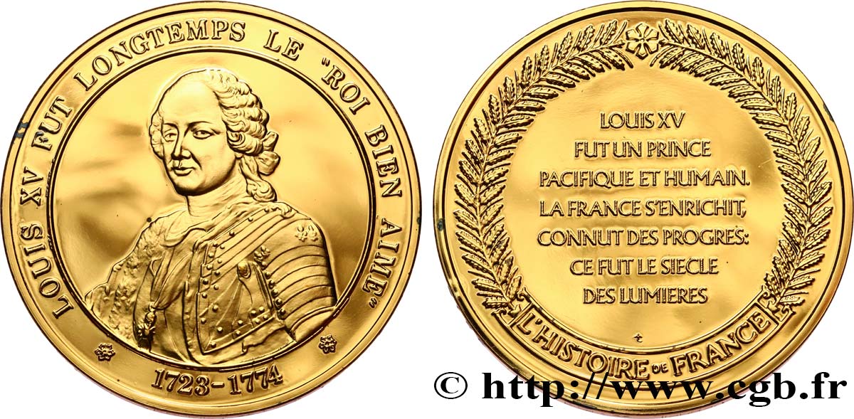 HISTOIRE DE FRANCE Médaille, Louis XV SPL