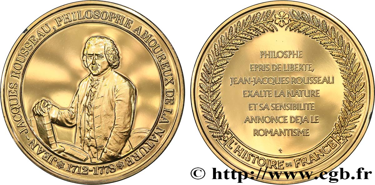 HISTOIRE DE FRANCE Médaille, Jean-Jacques Rousseau MS