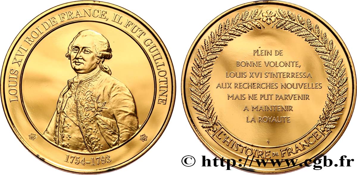 HISTOIRE DE FRANCE Médaille, Louis XVI SPL
