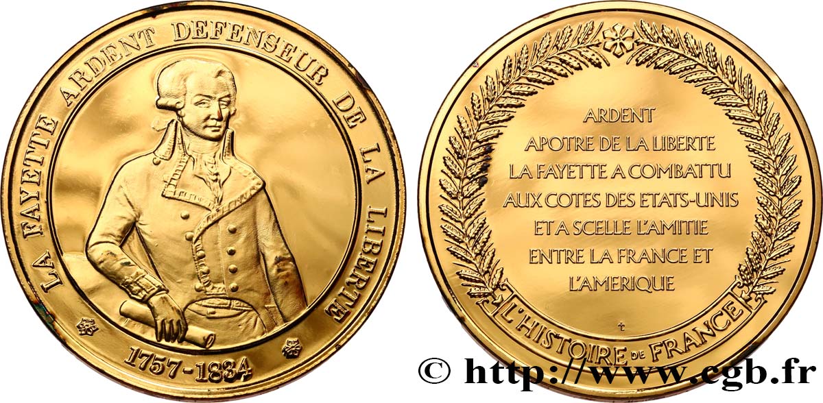 HISTOIRE DE FRANCE Médaille, La Fayette fST