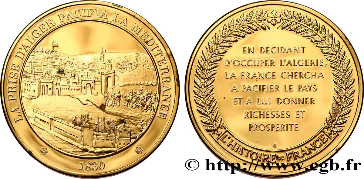 HISTOIRE DE FRANCE Médaille, Prise d’Alger SPL