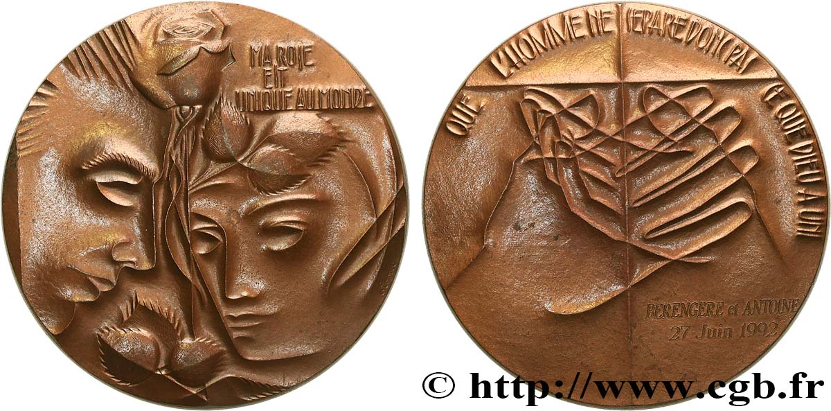 LOVE AND MARRIAGE Médaille de mariage AU