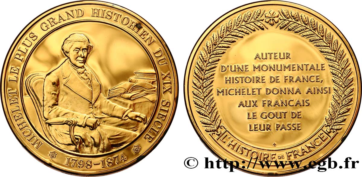 HISTOIRE DE FRANCE Médaille, Michelet MS