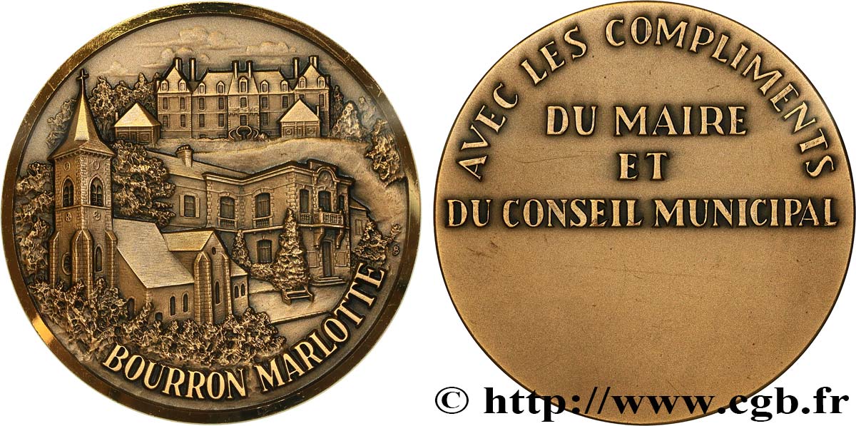 CINQUIÈME RÉPUBLIQUE Médaille, Compliments du Maire et du Conseil Municipal SUP