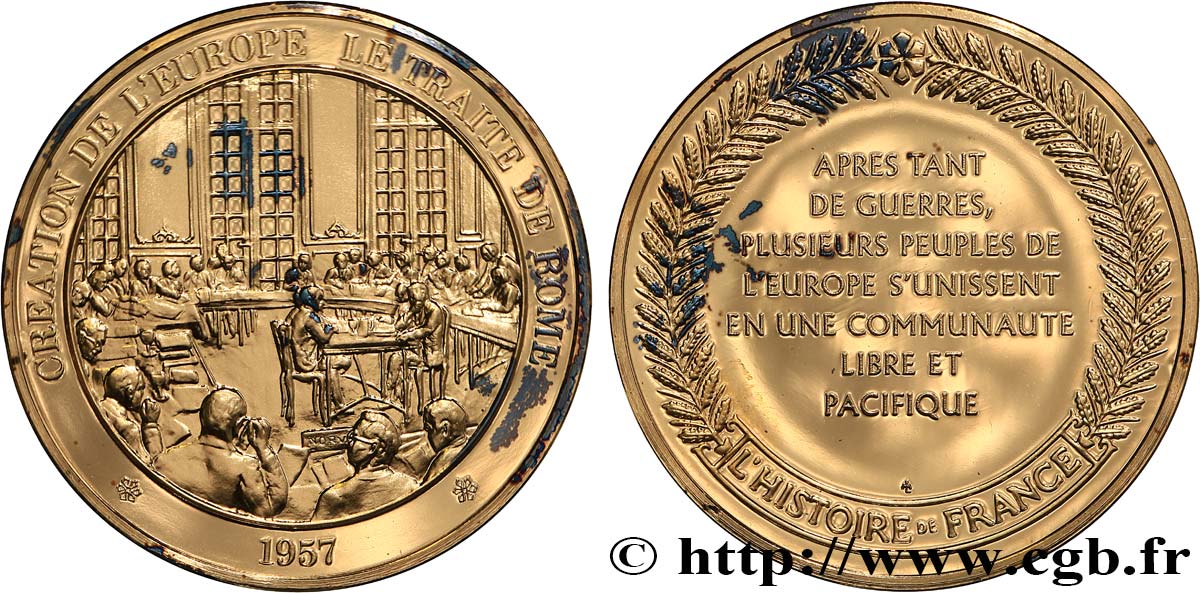 HISTOIRE DE FRANCE Médaille, Traité de Rome fST