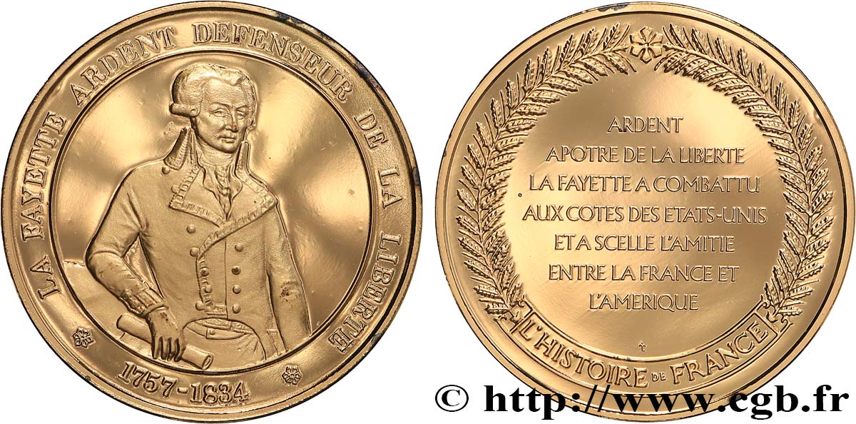HISTOIRE DE FRANCE Médaille, La Fayette SPL