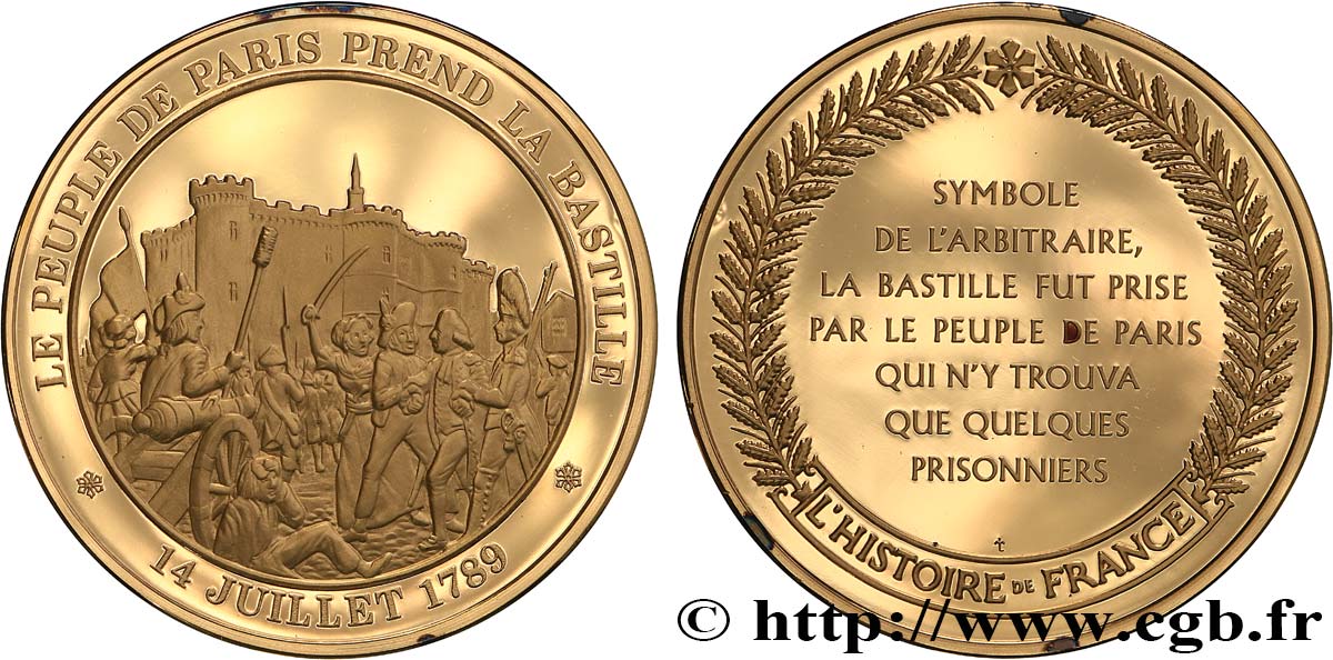 HISTOIRE DE FRANCE Médaille, La Bastille MS