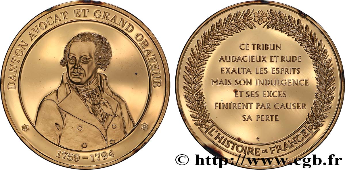 HISTOIRE DE FRANCE Médaille, Danton SPL