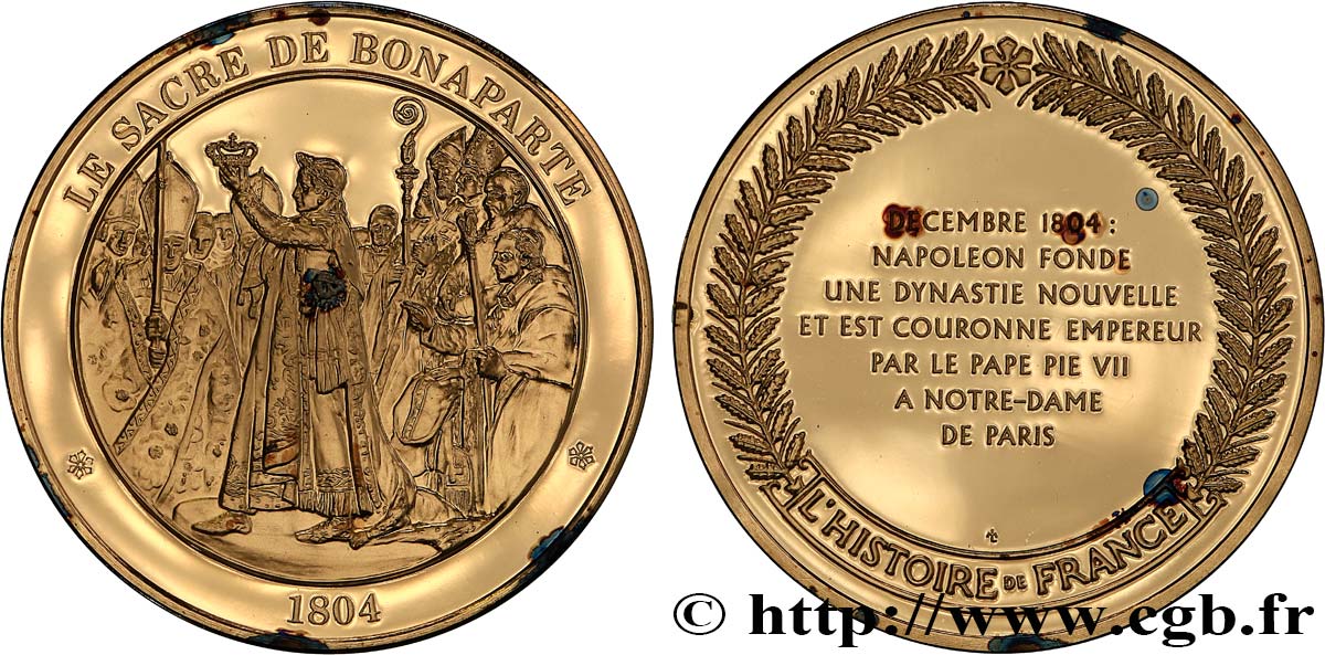 HISTOIRE DE FRANCE Médaille, Le Sacre SPL