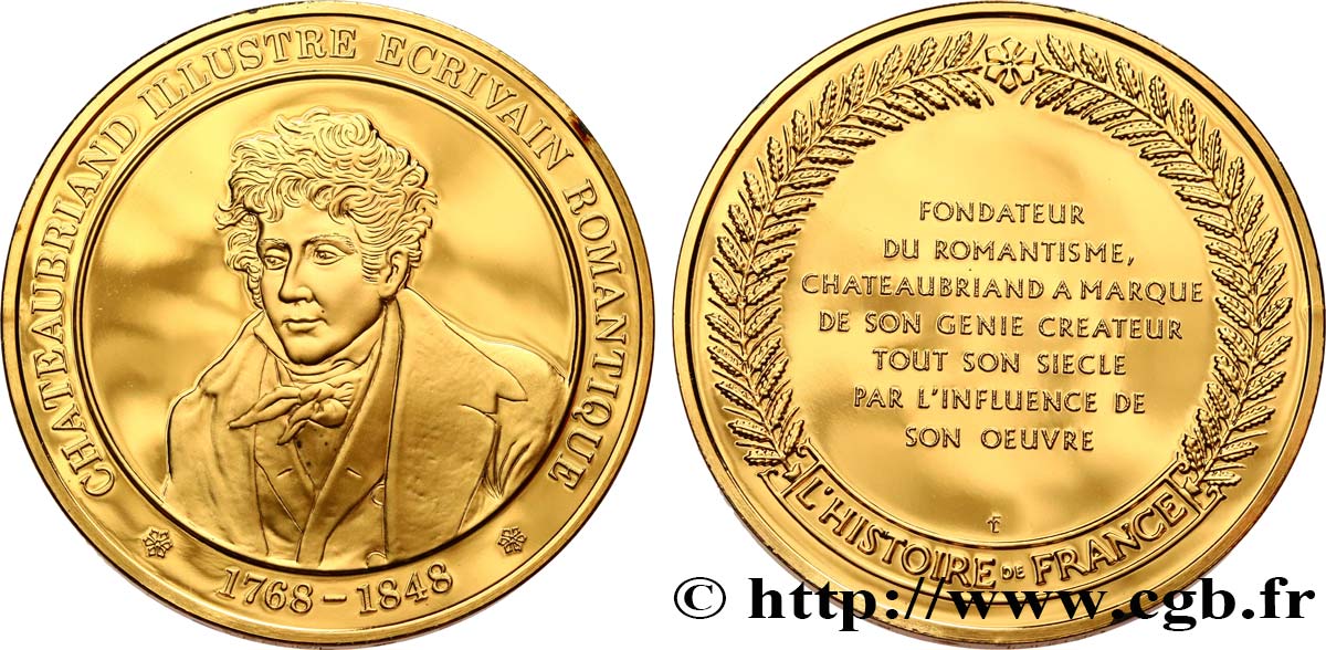 HISTOIRE DE FRANCE Médaille, Chateaubriand MS