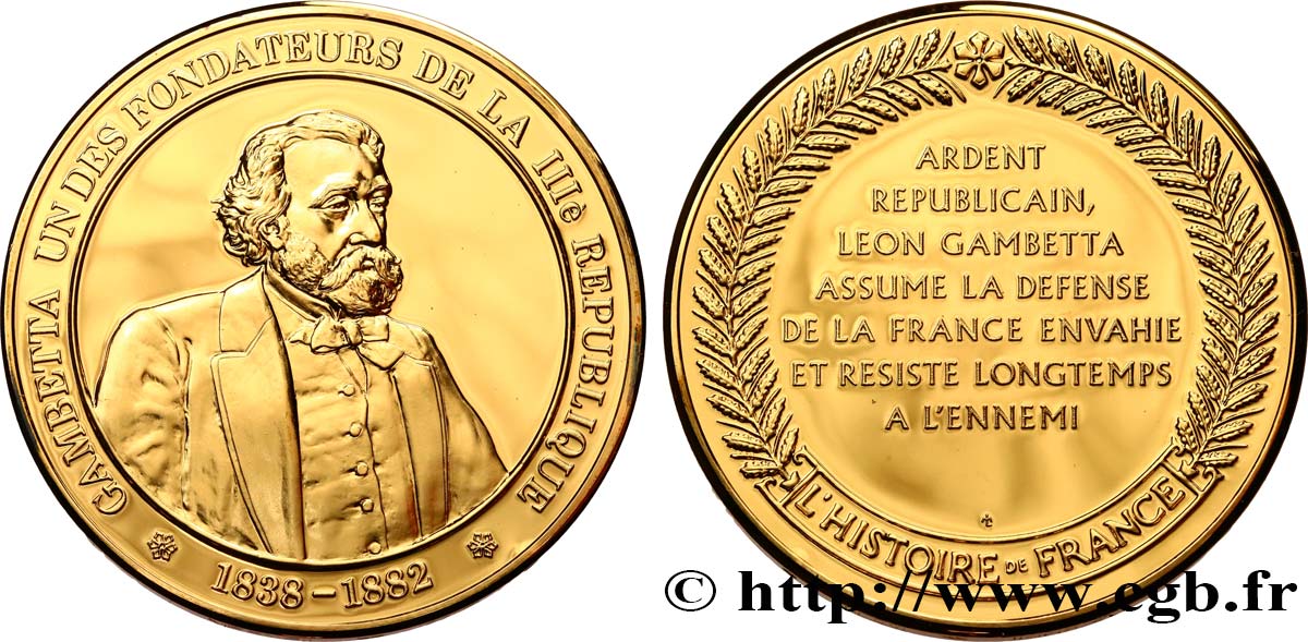 HISTOIRE DE FRANCE Médaille, Gambetta MS