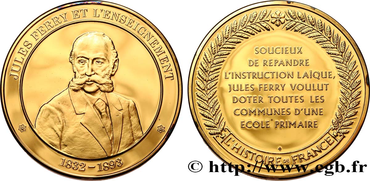 HISTOIRE DE FRANCE Médaille, Jules Ferry MS