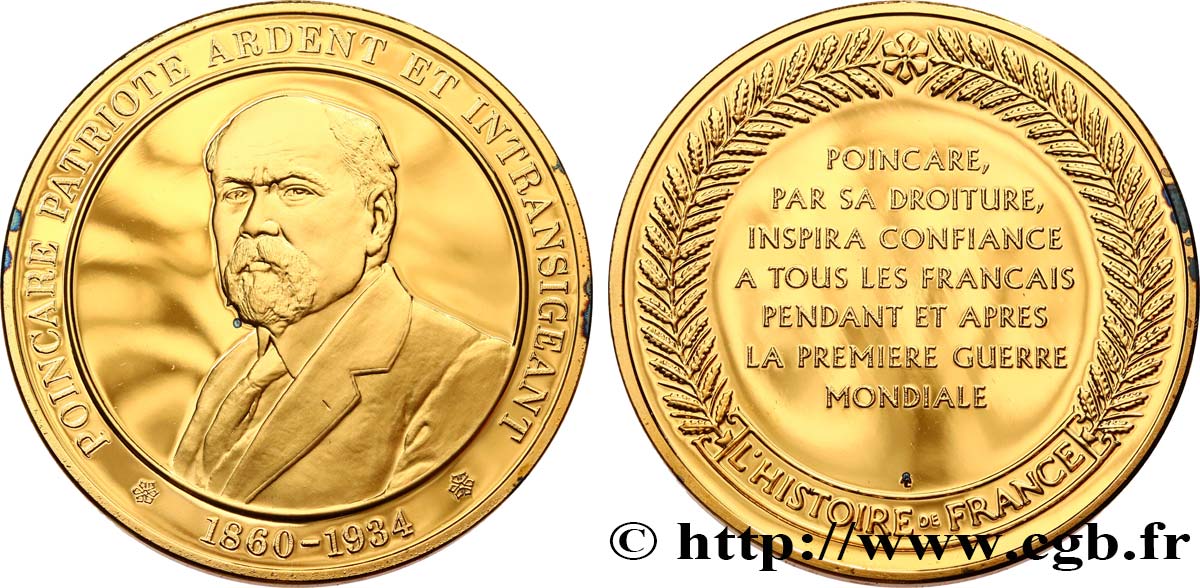 HISTOIRE DE FRANCE Médaille, Raymond Poincare SPL