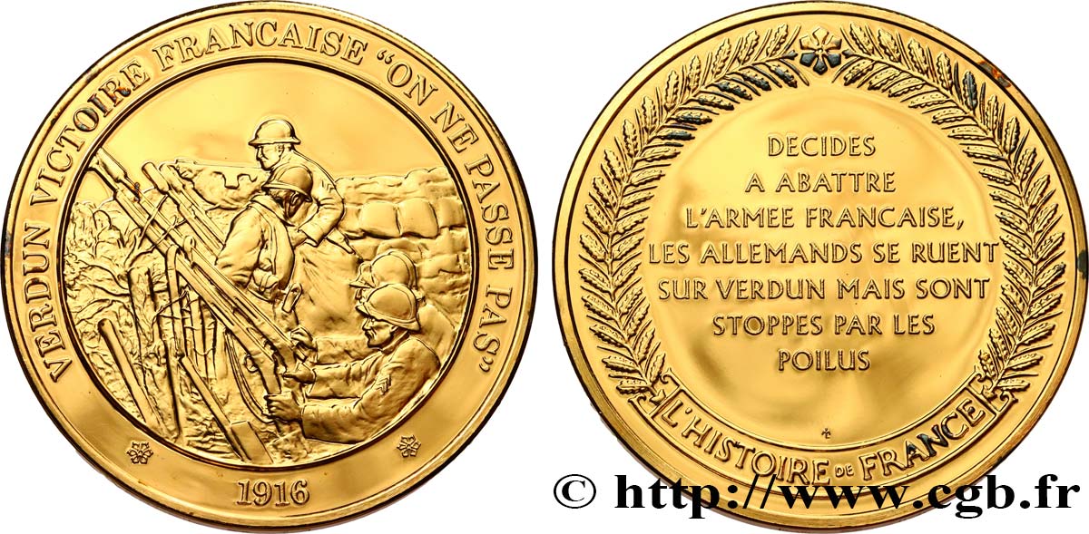 HISTOIRE DE FRANCE Médaille, Bataille de Verdun SPL
