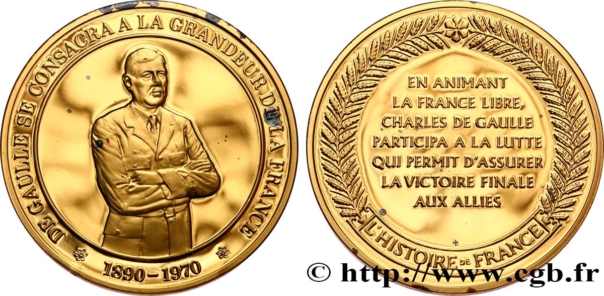 HISTOIRE DE FRANCE Médaille, Charles De Gaulle fST
