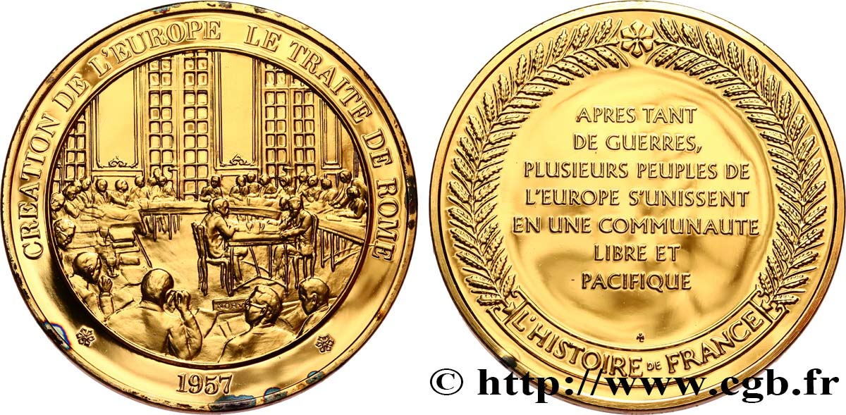 HISTOIRE DE FRANCE Médaille, Traité de Rome SPL