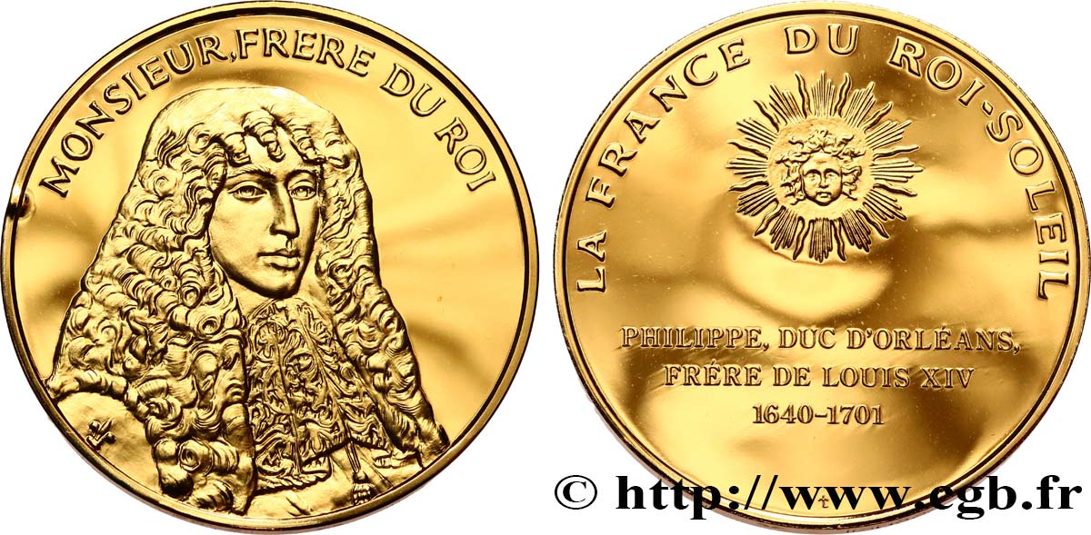 LA FRANCE DU ROI-SOLEIL Médaille, Frère du Roi SPL