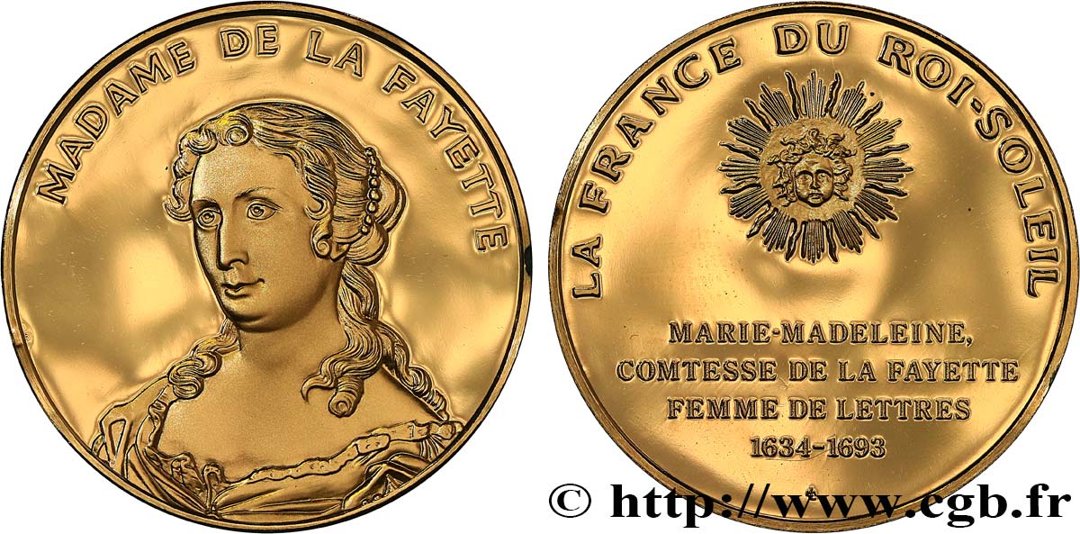 LA FRANCE DU ROI-SOLEIL Médaille, Madame La Fayette MS