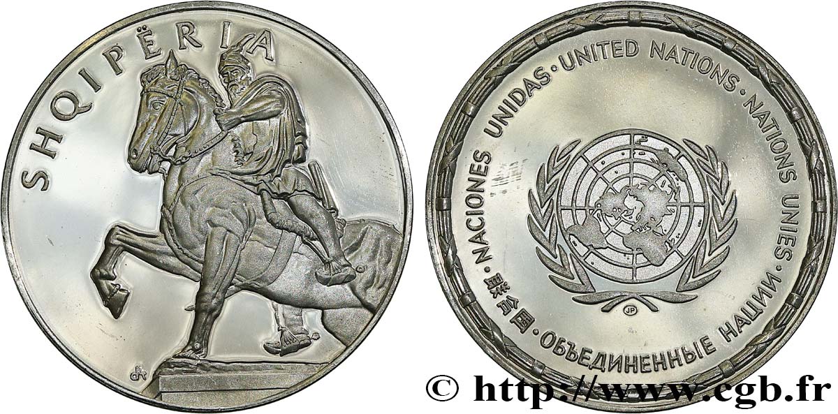 LES MÉDAILLES DES NATIONS DU MONDE Médaille, Albanie SPL