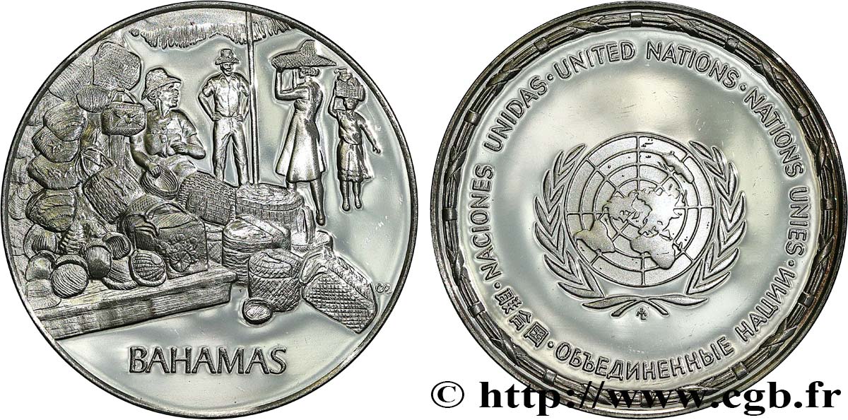 MEDALS OF WORLD S NATIONS Médaille, les bahamas MS