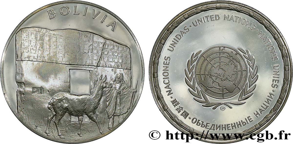 LES MÉDAILLES DES NATIONS DU MONDE Médaille Bolivie MS