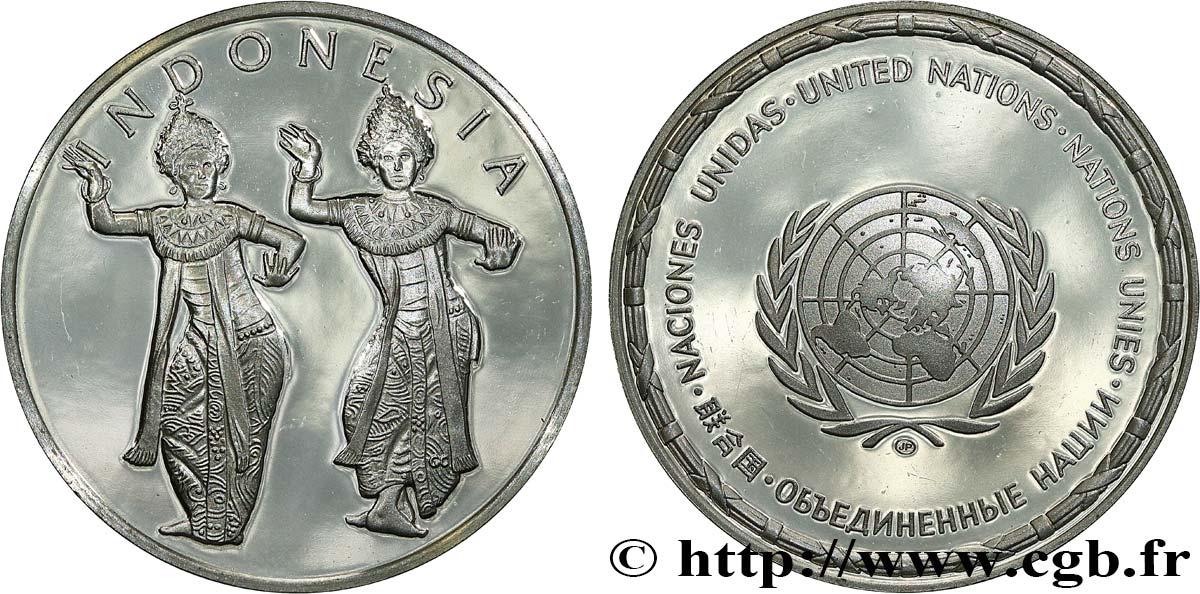 LES MÉDAILLES DES NATIONS DU MONDE Médaille, Indonésie SC