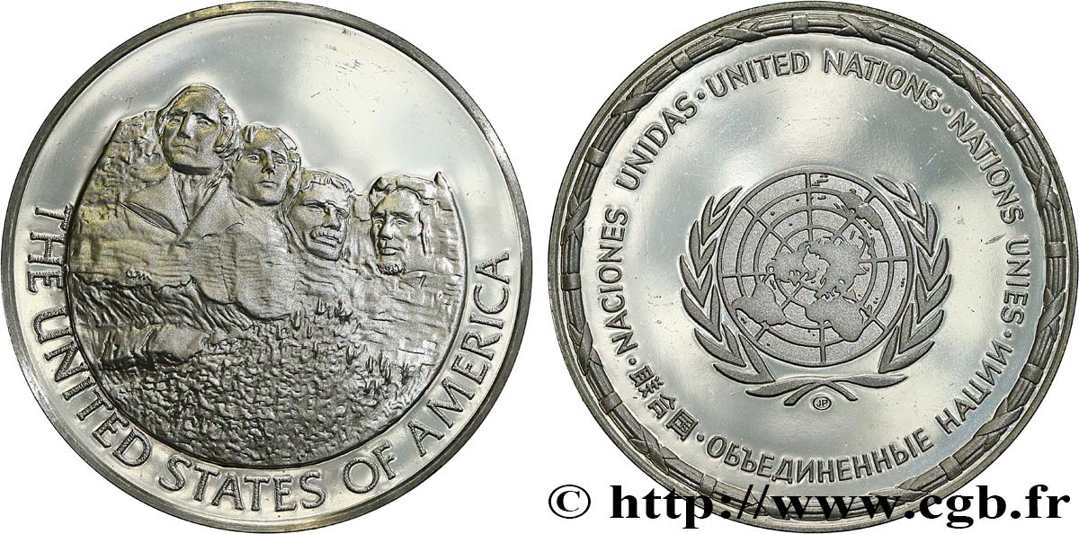 LES MÉDAILLES DES NATIONS DU MONDE Médaille, Etats-Unis SPL