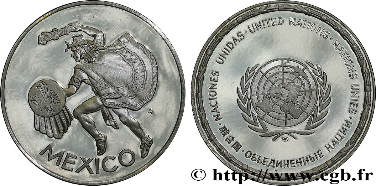 LES MÉDAILLES DES NATIONS DU MONDE Médaille, Mexique SPL