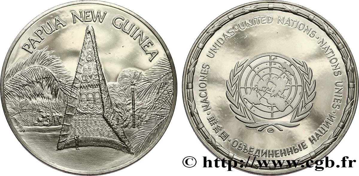 LES MÉDAILLES DES NATIONS DU MONDE Médaille, Papouasie Nouvelle-Guinée fST