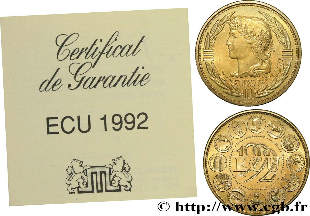 CINQUIÈME RÉPUBLIQUE ECU Europa TTB+/SUP