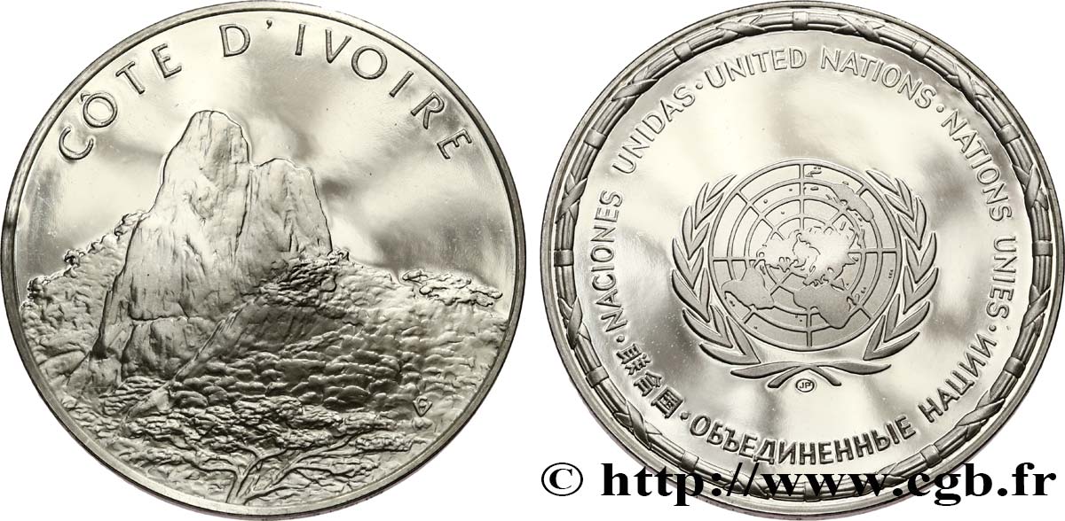 MEDALS OF WORLD S NATIONS Médaille, Côte d’Ivoire MS