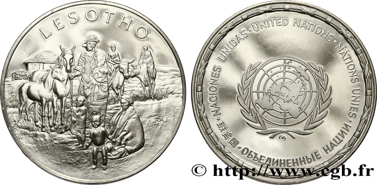 LES MÉDAILLES DES NATIONS DU MONDE Médaille, Lesotho MS