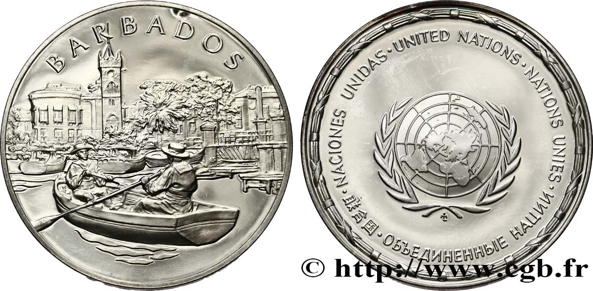 LES MÉDAILLES DES NATIONS DU MONDE Médaille, La Barbade fST